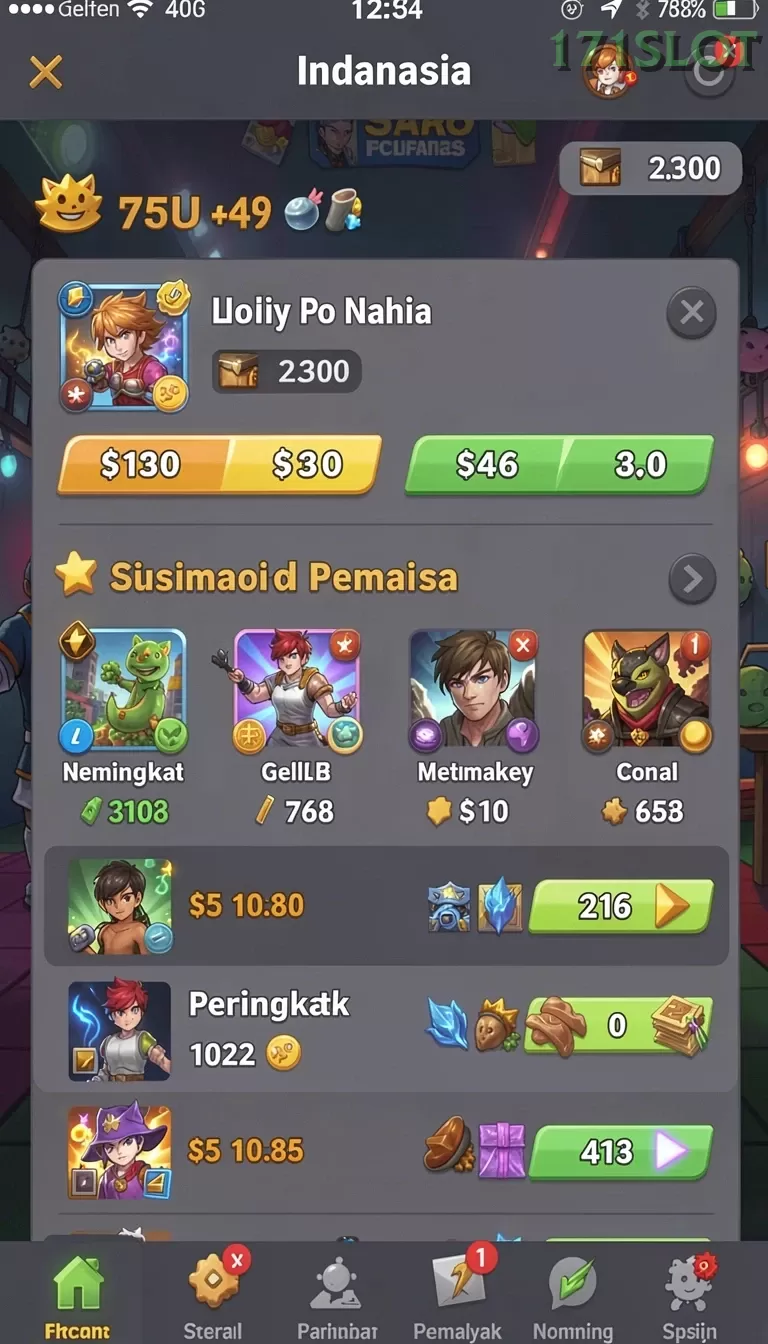 Cuplikan layar F200M — halaman utama